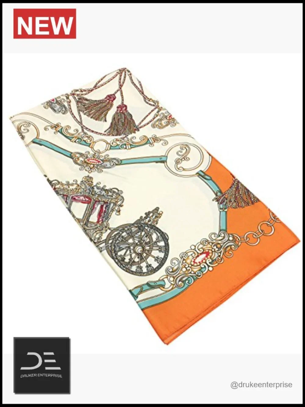 Large Square Satin Polyester Fashion Scarf Headscarf